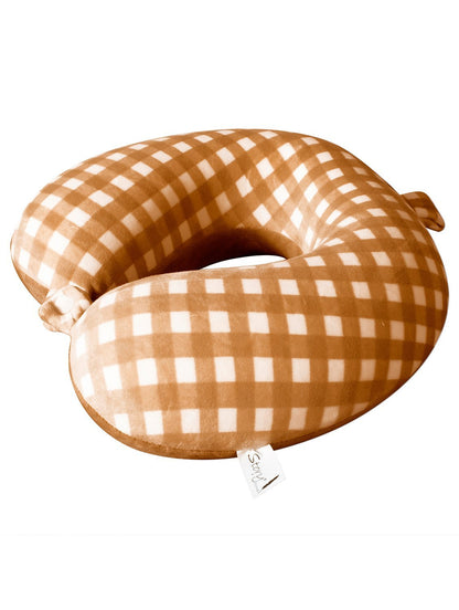 Travel U Shaped Orange Memory Foam Neck Pillow