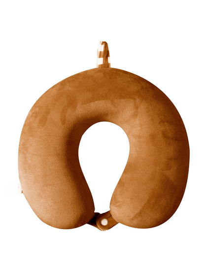 Travel U Shaped Orange Memory Foam Neck Pillow