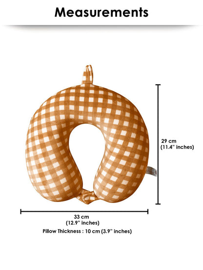 Travel U Shaped Orange Memory Foam Neck Pillow