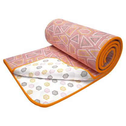 Merlin Pure Cotton Pink & Peach Criss Cross Single Dohar