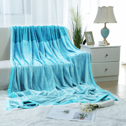 Premium Sky Blue Double Flannel Blanket