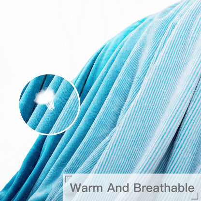 Premium Sky Blue Double Flannel Blanket