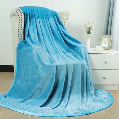 Premium Sky Blue Double Flannel Blanket