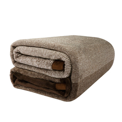 Premium Brown Double Flannel Blanket