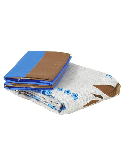 186 TC 100% Cotton 1 Double Bedsheet With 2 Pillow Cover Story@Home