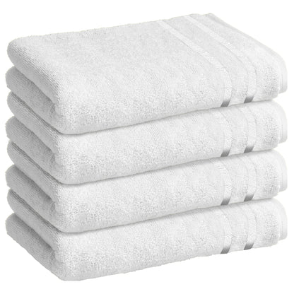 Story@Home 4 Units White 100% Cotton Ladies Bath Towel - White