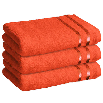 Story@Home 3 Units 100% Cotton Bath Towels - Orange