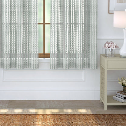 2 Pcs Grey Aura Sheer Net Polyester Window/Door/Long Door Curtains