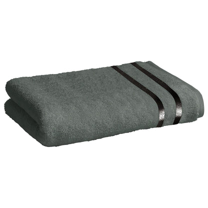 Story@Home 2 Units 100% Cotton Bath Towels - Navy Blue and Charcoal Grey