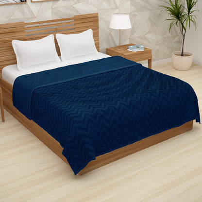 BLANKET FLANNEL PREMIUM Dark Blue Flannel Blanket
