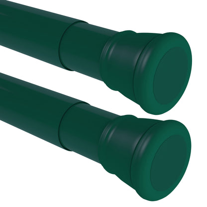 Modern Simple Lightweight Adjustable Extendable Stable Shower rod - Pack of 2 - Green