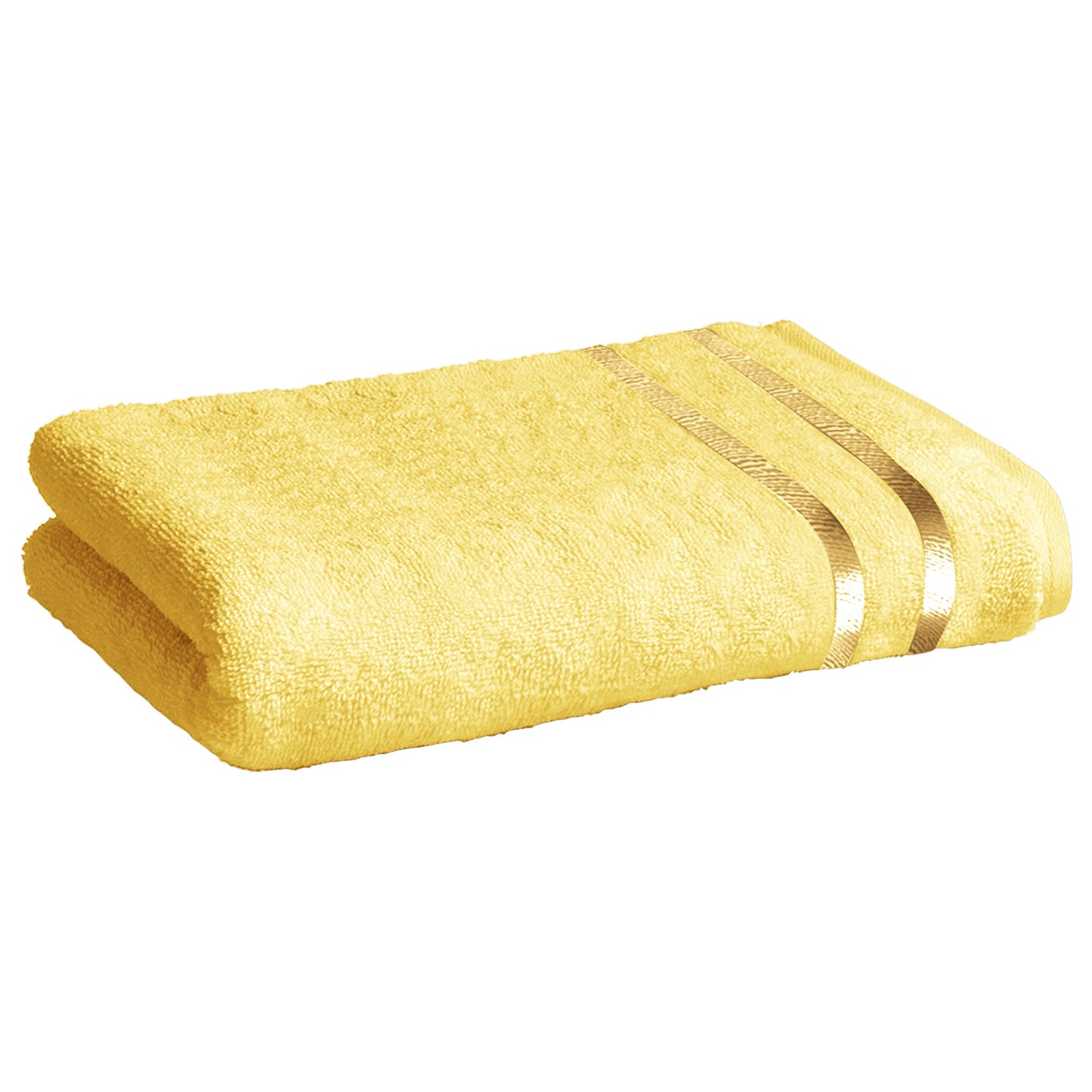 Story@Home 2 Units 100% Cotton Bath Towels - Brown and Lemon Yellow