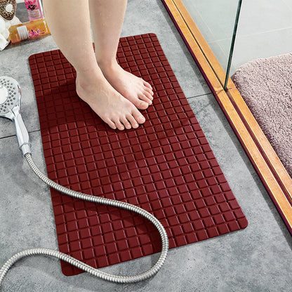 Anti-Skid Red Shower Bath Mat for Bathroom