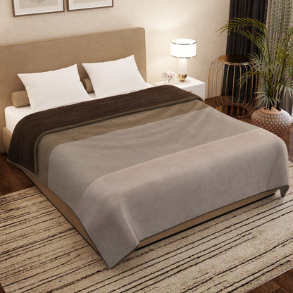 Premium Brown Double Flannel Blanket