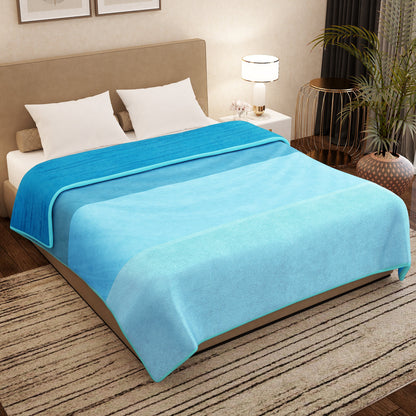 Premium Sky Blue Double Flannel Blanket