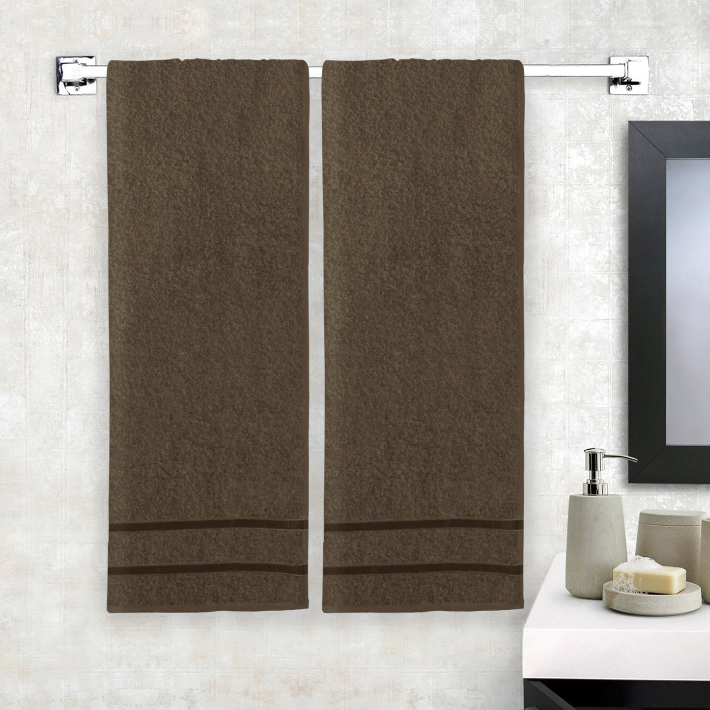 Story@Home 2 Units 100% Cotton Bath Towels - Brown