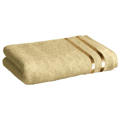 Story@Home 2 Units 100% Cotton Bath Towels - Navy Blue and Beige