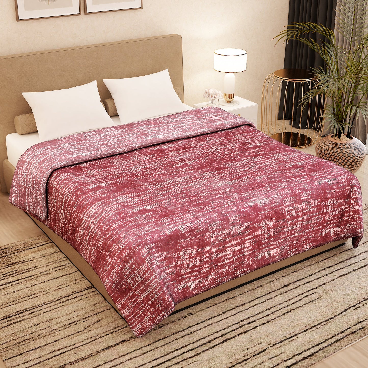 Luxe Blanket 500 GSM Pink Double Size