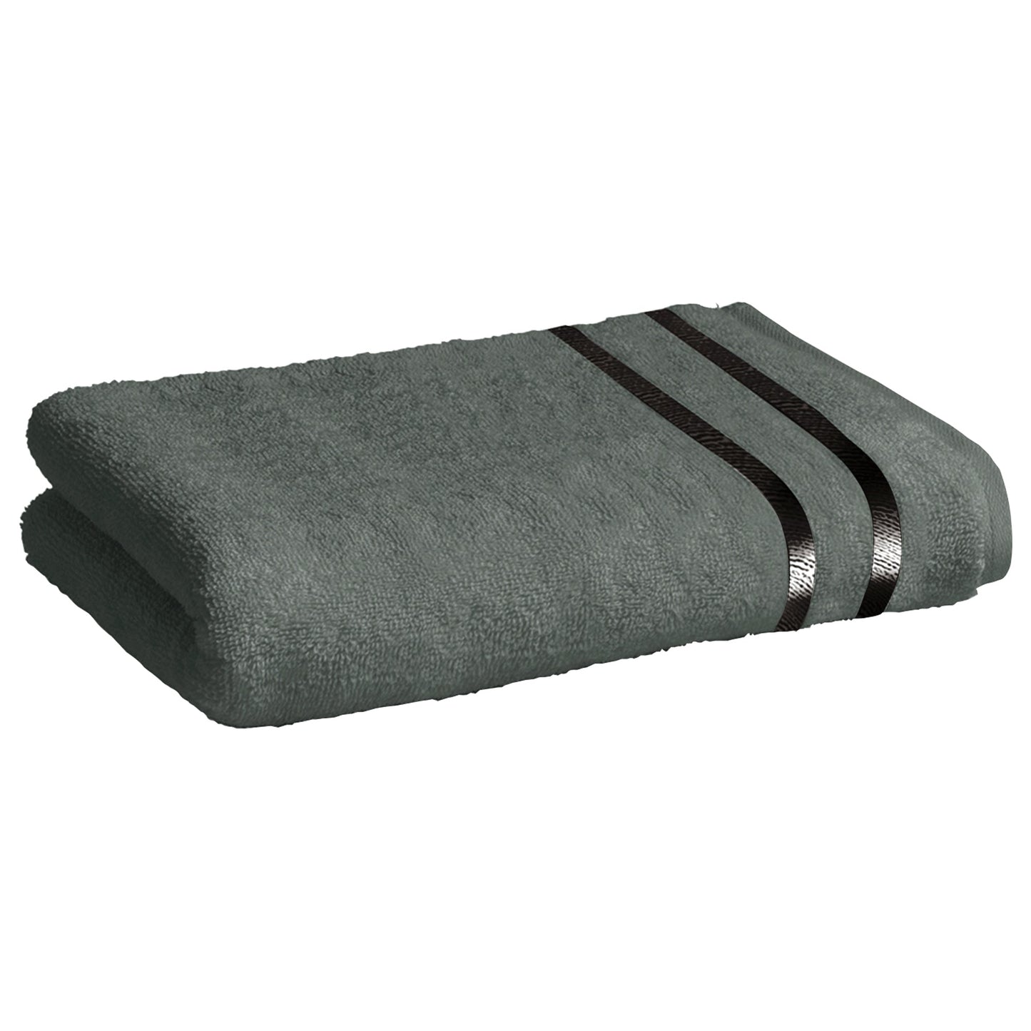 Story@Home 2 Units 100% Cotton Bath Towels - Blue and Charcoal Grey