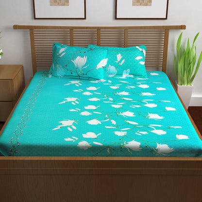 Metro Cotton Double Bedsheets Combo - 186 TC- Mutlicolor - Fancy Mix N Match and Floral
