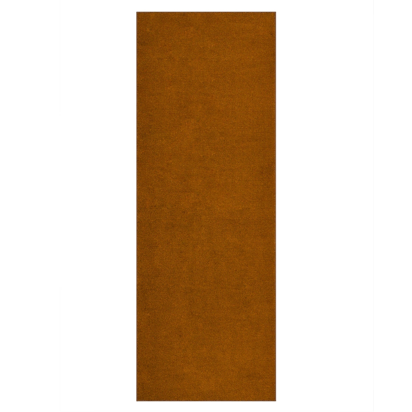 Runner Brownish Orange Solid Pattern Carpet