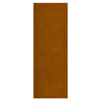 Runner Brownish Orange Solid Pattern Carpet