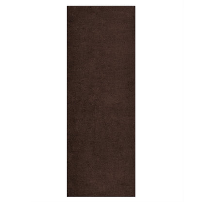 Runner Dark Brown Solid Pattern Carpet