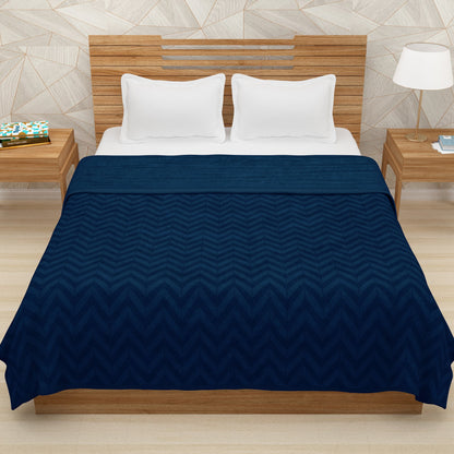 BLANKET FLANNEL PREMIUM Dark Blue Flannel Blanket