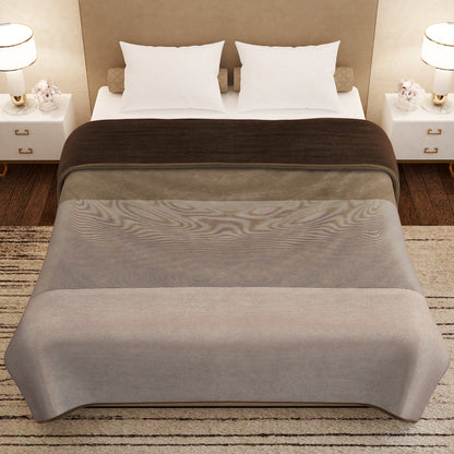Premium Brown Double Flannel Blanket