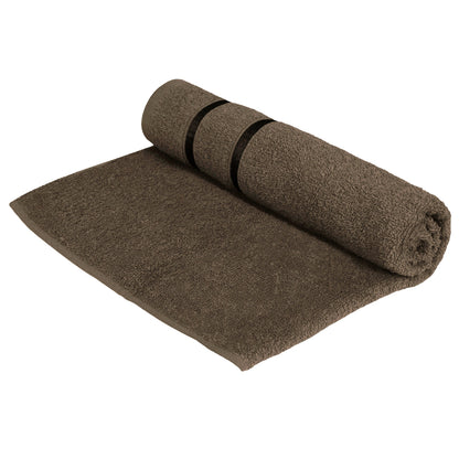 Story@Home 2 Units 100% Cotton Bath Towels - Brown and Charcoal Grey