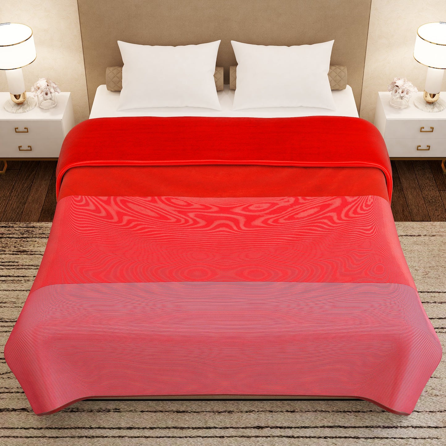 Premium Red Double Flannel Blanket