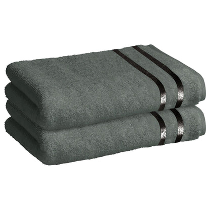 Story@Home 2 Units 100% Cotton Bath Towels - Charcoal Grey