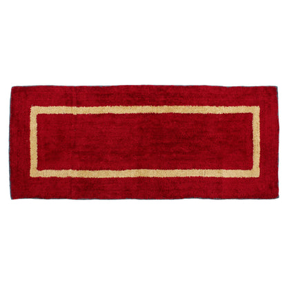 Polyster Red Abstract 1 UNIT HANDLOOM BED RUNNER