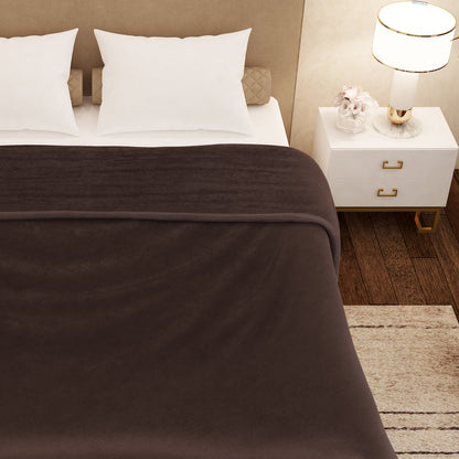 Premium Brown Double Flannel Blanket