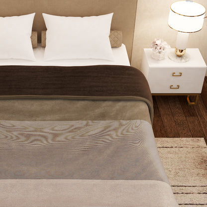 Premium Brown Double Flannel Blanket