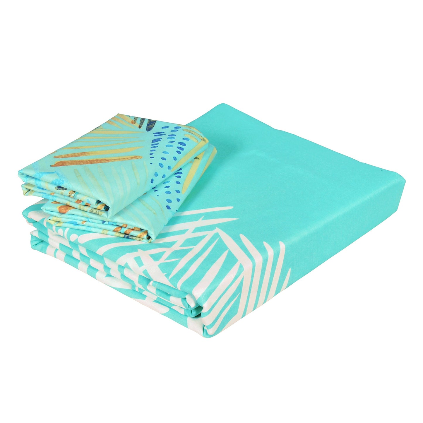 PAVO Tranquil Luxurious Turquoise Watercolor Art King Size Bedsheet