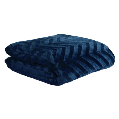 BLANKET FLANNEL PREMIUM Dark Blue Flannel Blanket