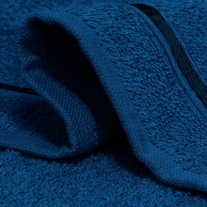 Story@Home 2 Units 100% Cotton Bath Towels - Navy Blue and Beige