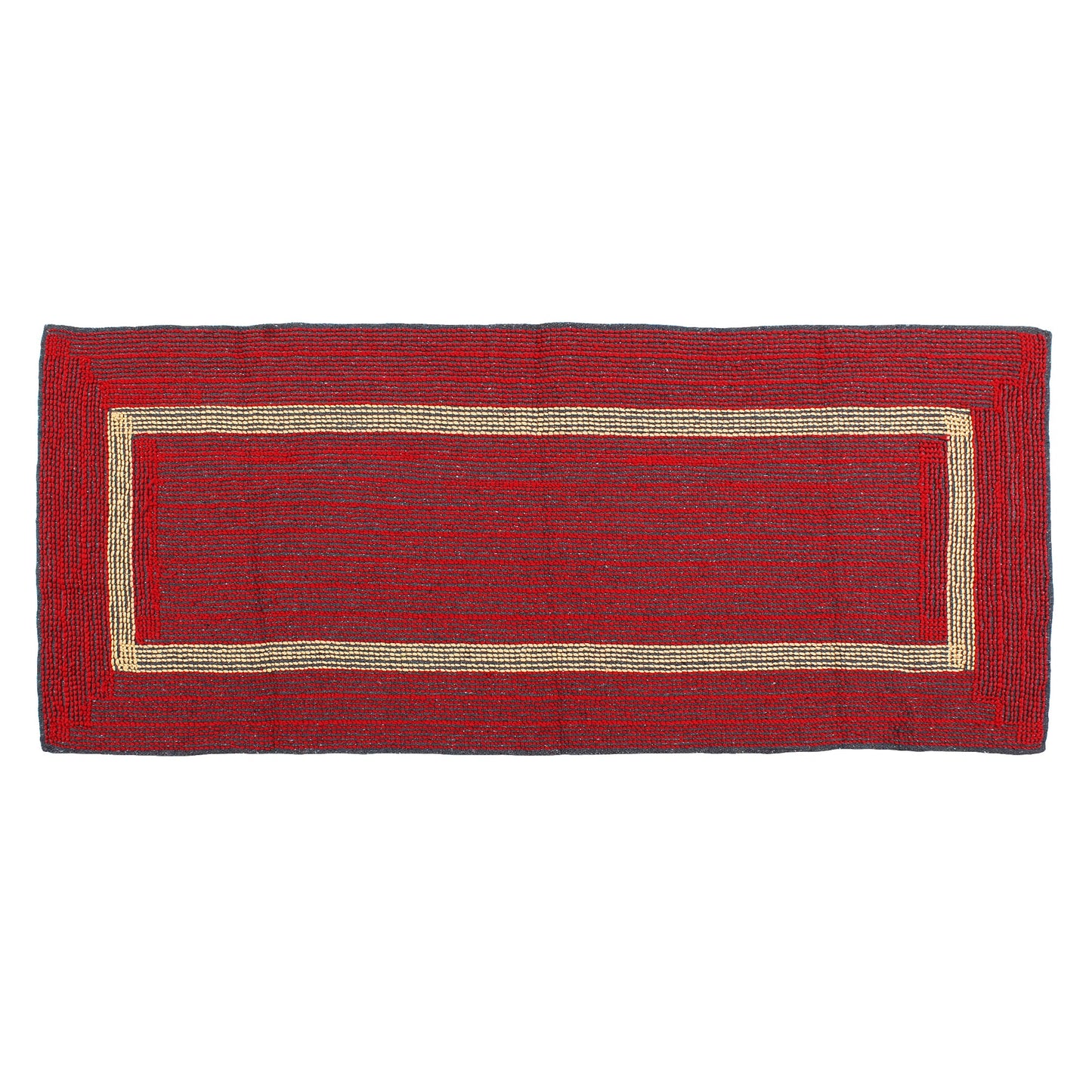 Polyster Red Abstract 1 UNIT HANDLOOM BED RUNNER