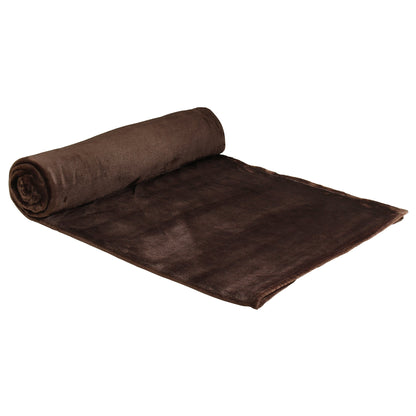 Premium Brown Double Flannel Blanket