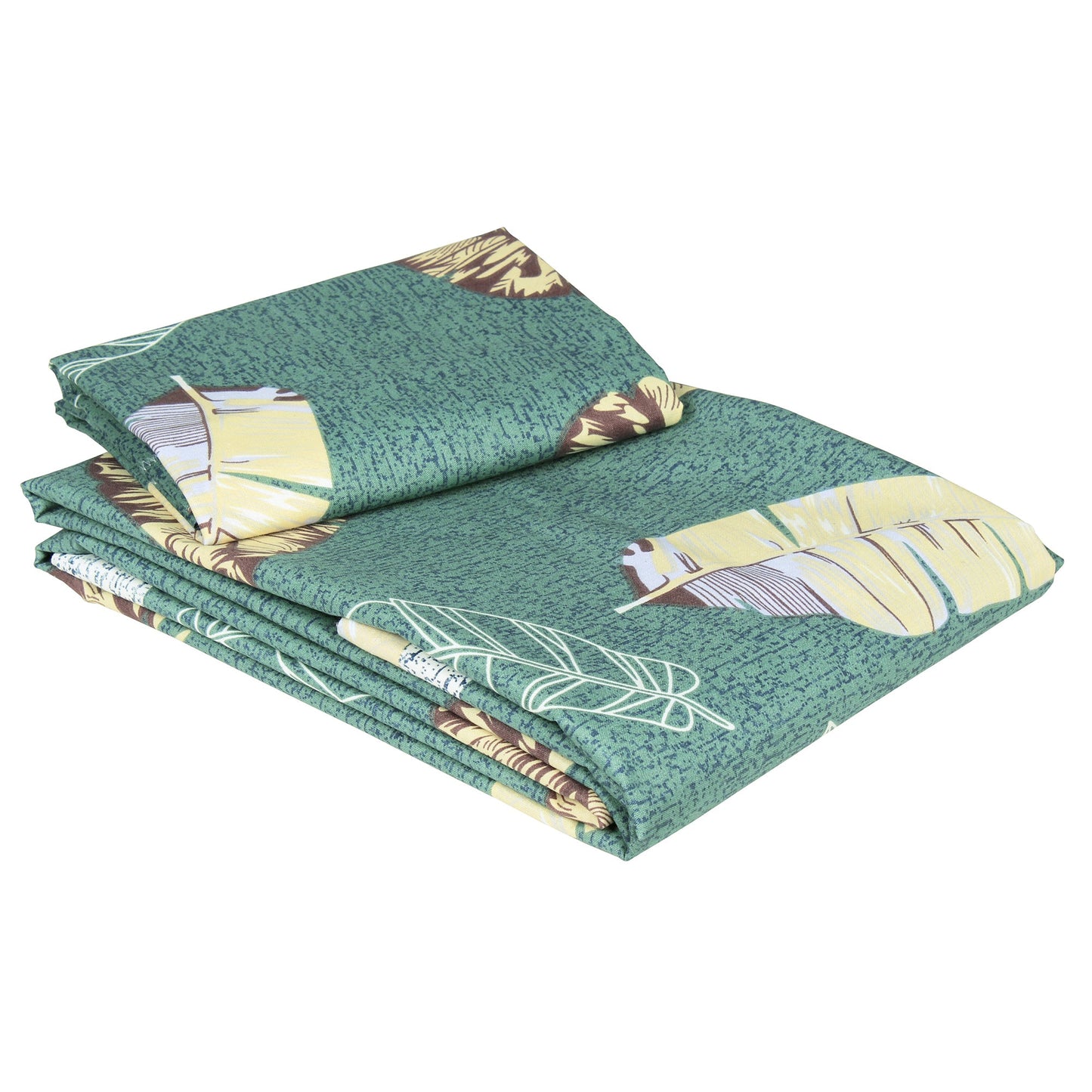 Story@Home 208 TC 100% Cotton Green Floral 2 Single Bedsheet Combo with 2 Pillow Covers