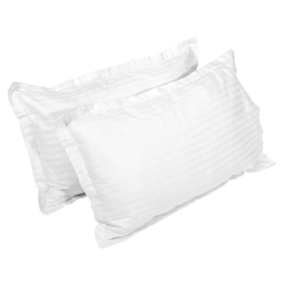 TEVEL 400 TC 100% Cotton White Stripes King Size Bedsheet