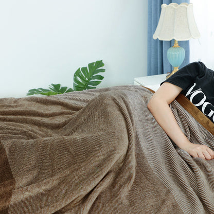 Premium Brown Double Flannel Blanket
