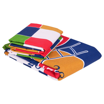 Ventura 152 TC Blue Snakes and Ladders Double Bedsheet
