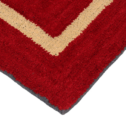 Polyster Red Abstract 1 UNIT HANDLOOM BED RUNNER