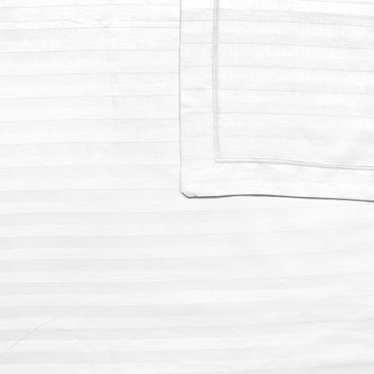 TEVEL 400 TC 100% Cotton White Stripes King Size Bedsheet