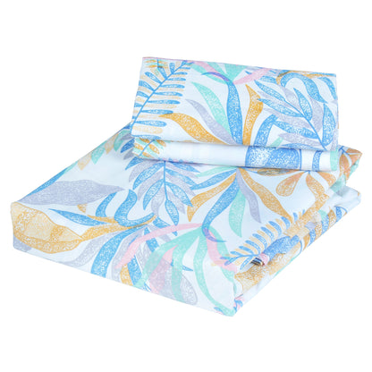 Arena 180 TC Multicolor Double Size Bedsheet With 2 Pillow Cover