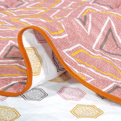 Merlin Pure Cotton Pink & Peach Criss Cross Single Dohar