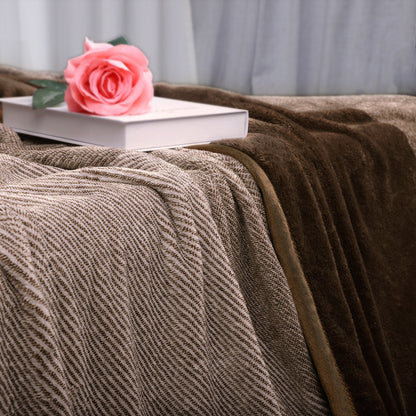 Premium Brown Double Flannel Blanket