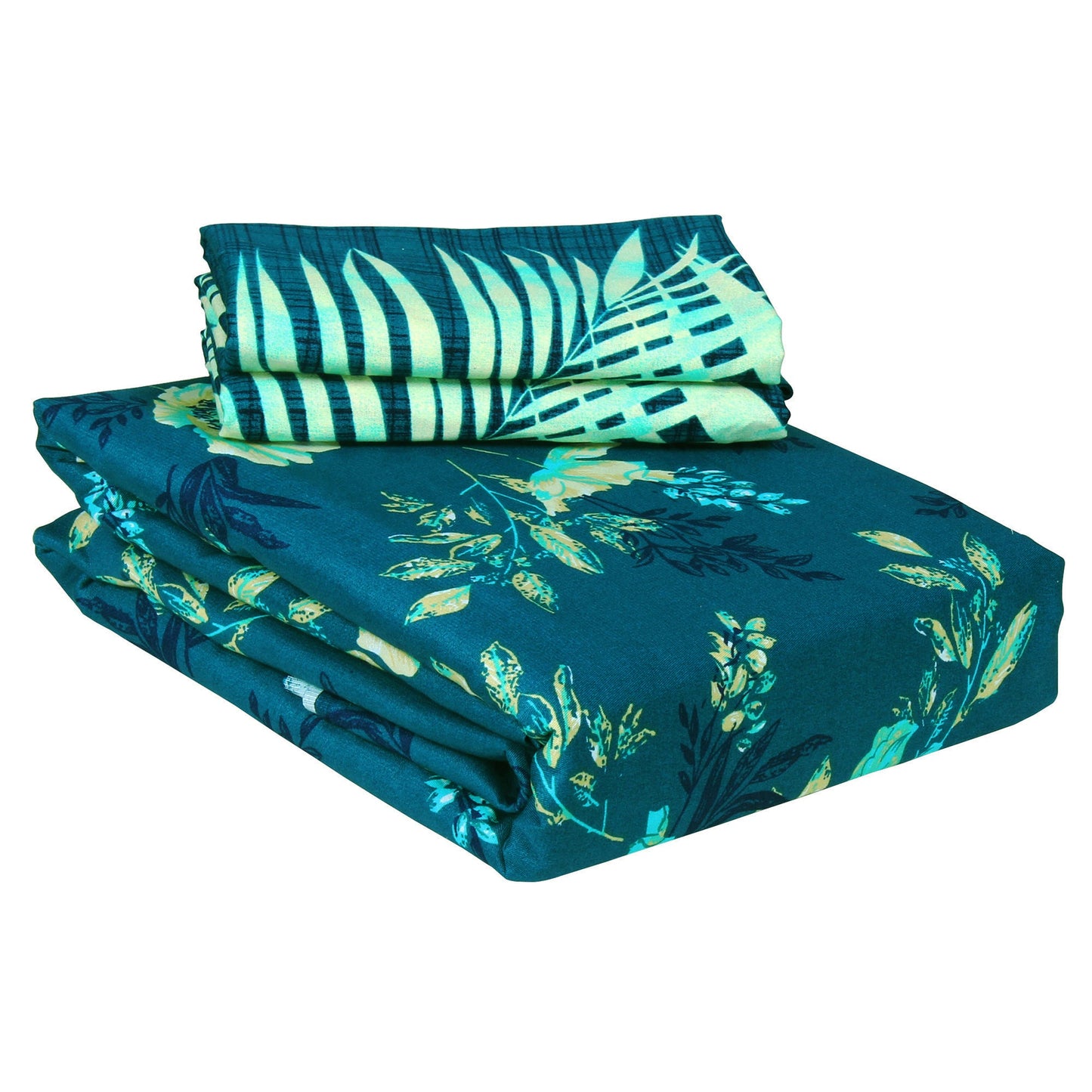 Pure Cotton Blue Tevel King Size Bedsheet